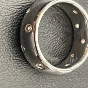 Elegant sterling Silver Band and CZ Ring